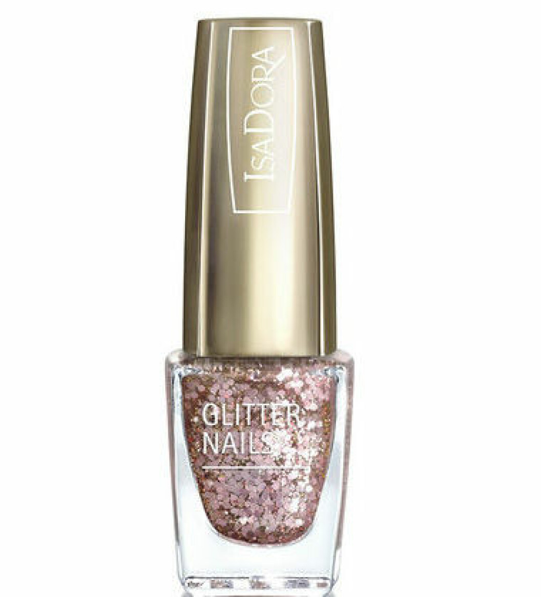 En bild på nagellacket Isadora i nyansen Glitter Nails, Cosmo Rose. 