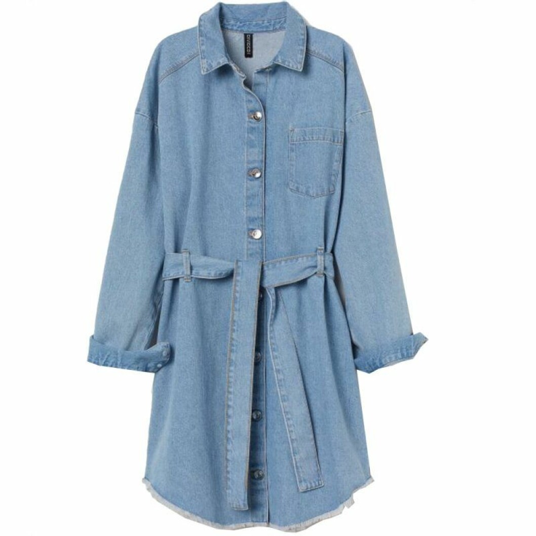Jeansklänning i skjortmodell från H&M 