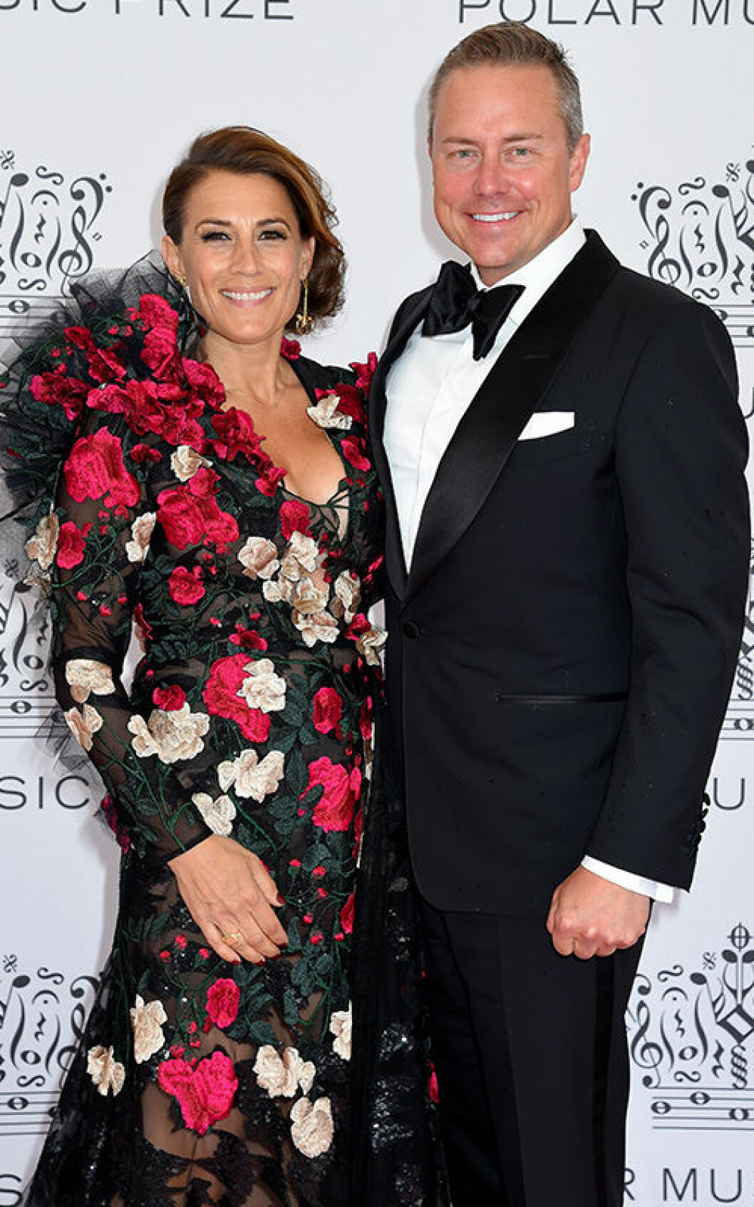 Jill Johnson tillsammans med pojkvännen Mattias Elg på Polarpriset 2019.