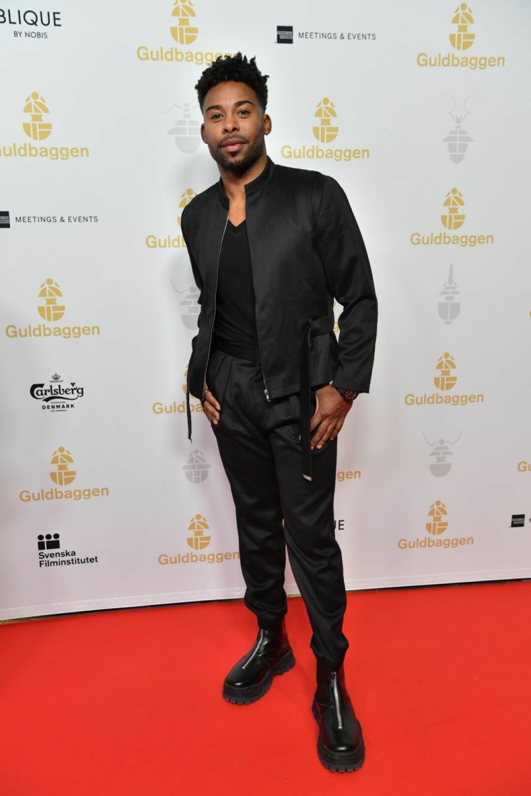 John Lundvik. John Lundvik på röda mattan på Guldbaggegalan 2020