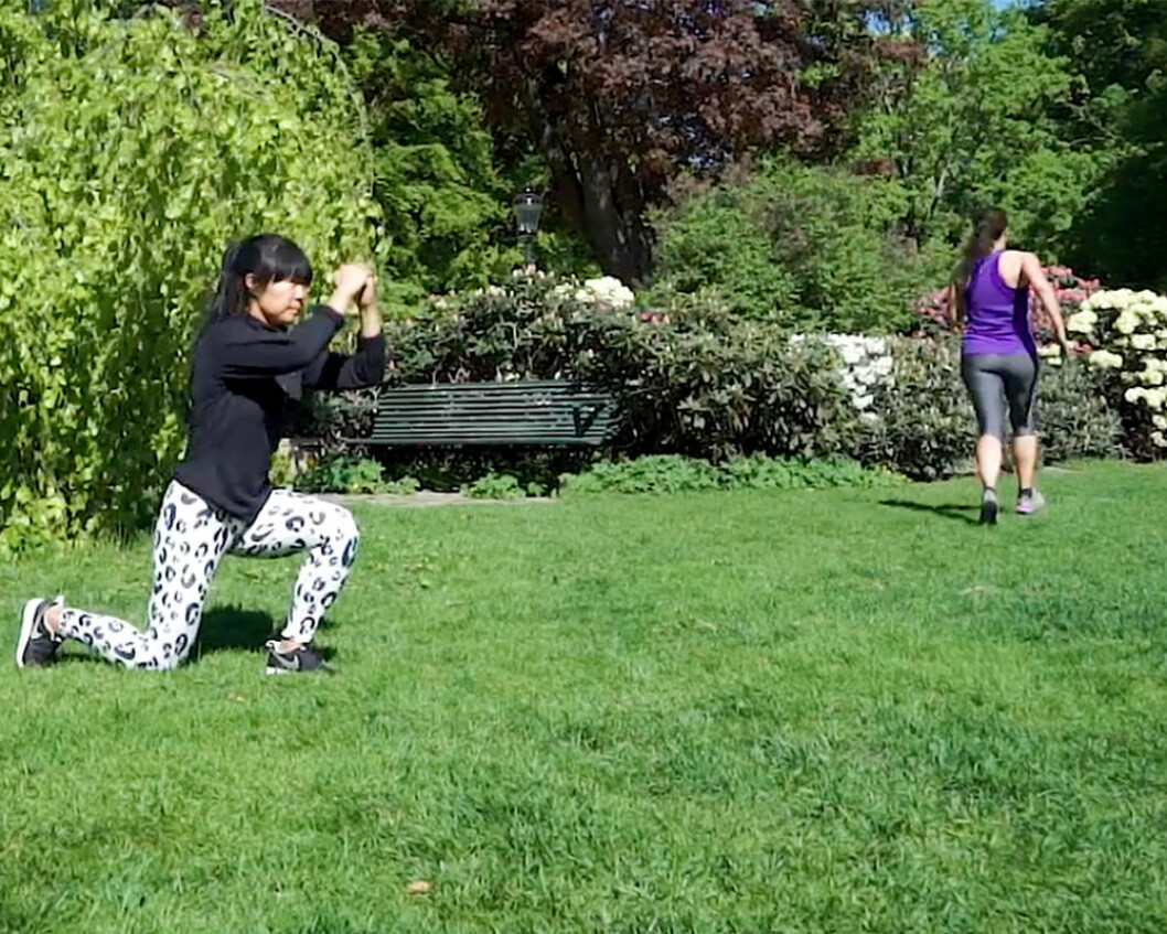jumping lunges och sprint – HIIT-övningar