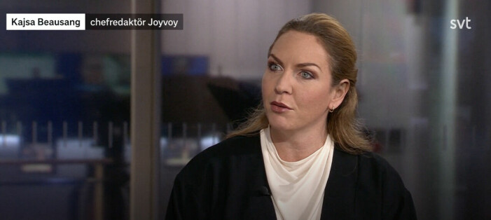 Rese-experten Kajsa Beausang ger sina bästa råd inför utlandssemestern i SVT:s Morgonstudion. Foto: Skärmdump SVT Play. Kajsa Beausang i SVT:s Morgonstudion.