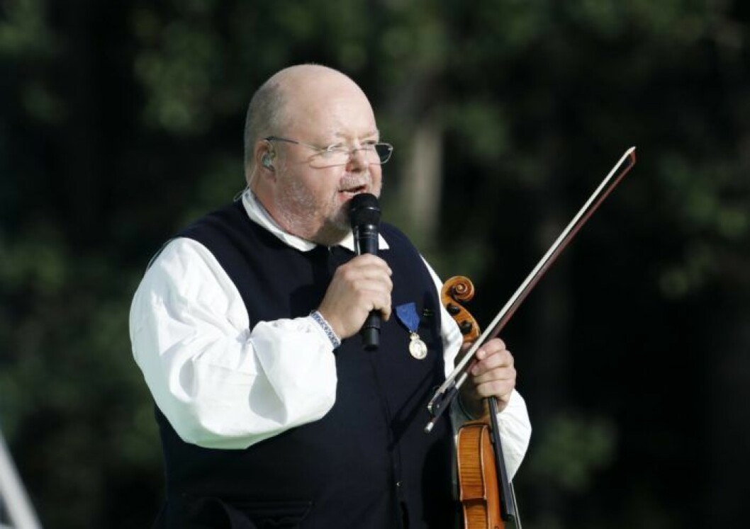 Kalle Moraeus i sin ursprungliga roll som musiker. Foto: IBL Kalle Moraeus