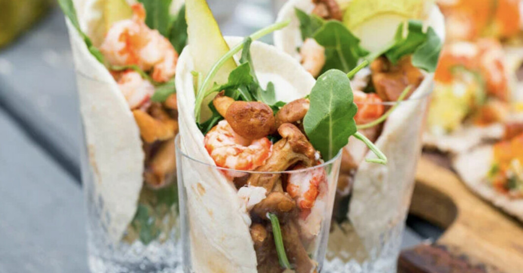 tortillawrap med kantareller