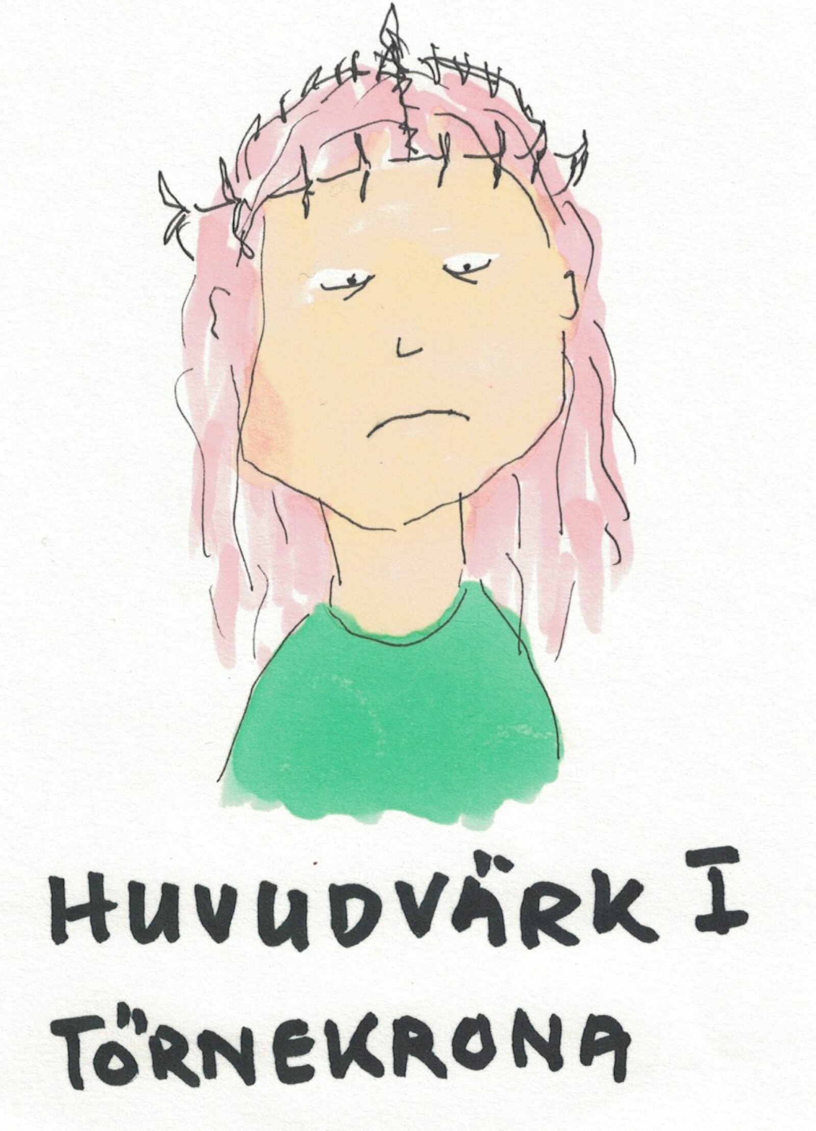 Karin Nygårds tecknade under tiden som sjuk.