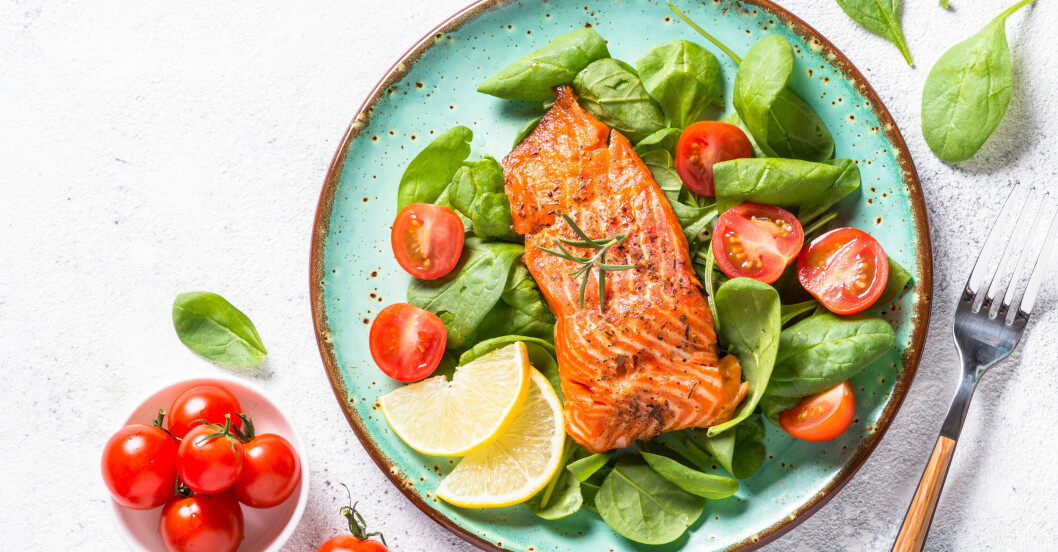 keto-kost: lax med grönsaker