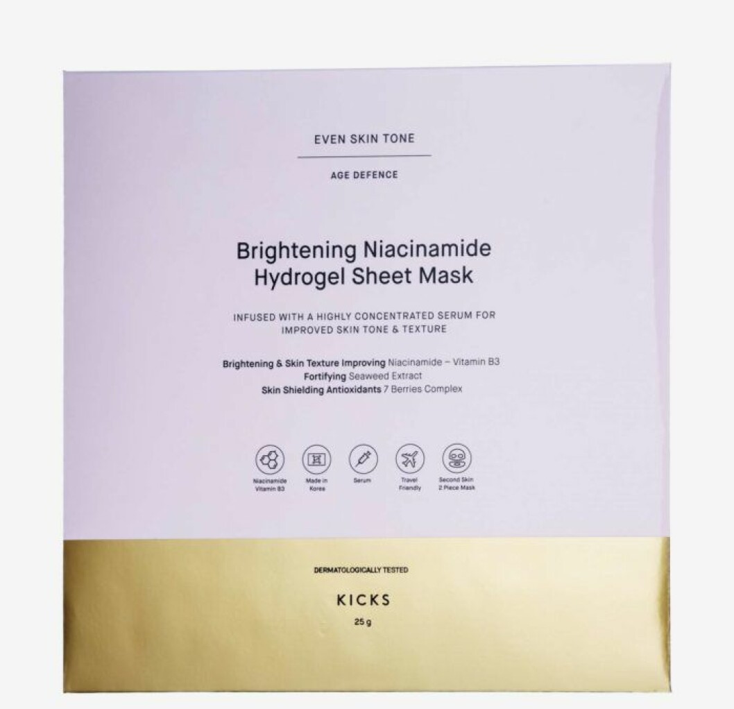 Tvådelad sheet mask som ska verkar lugnande och bidra till att återställa hudens lyster
