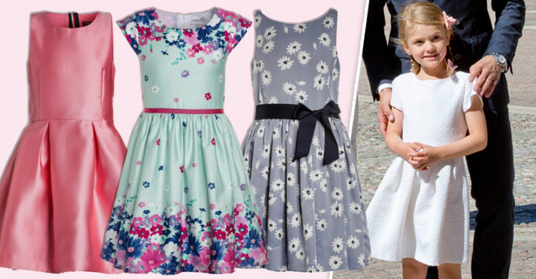 Med inspiration från prinsessan Estelle har vi samlat 13 vackra prinsessklänningar!