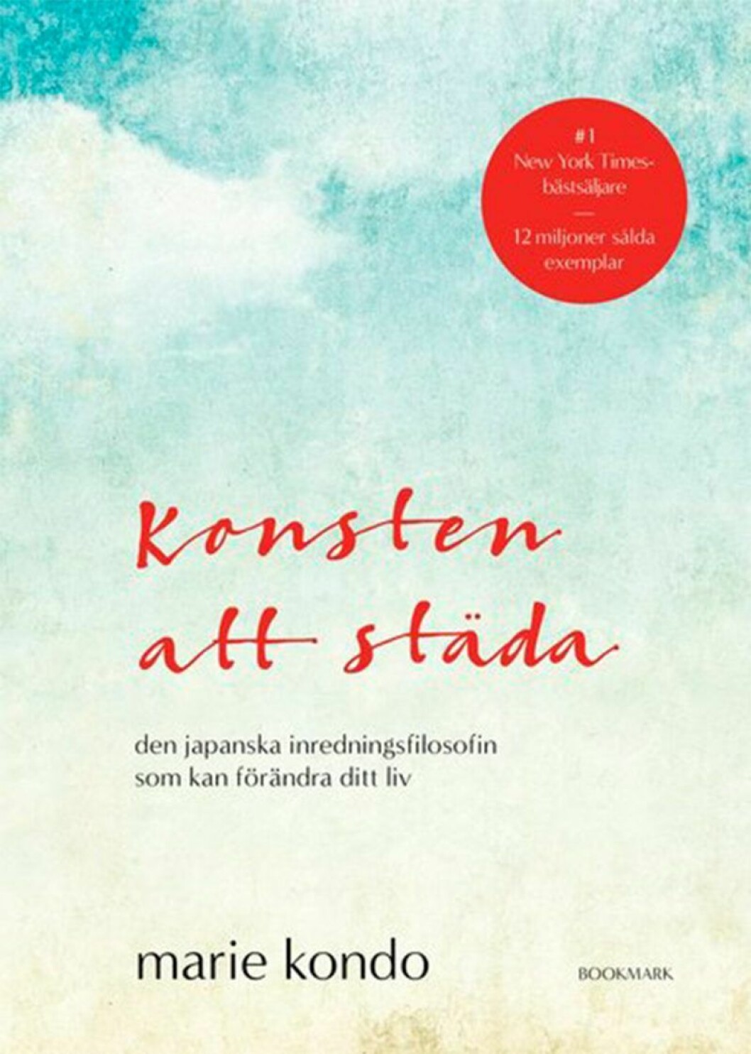 Hur städning blev en livsfilosofi. Bokomslag till Konsten att städa, målning av en himmel och mark.