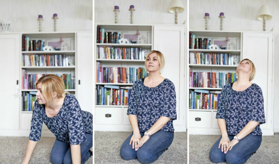 ”Övningen framkallar en yrselattack och visst kände jag att det snurrade,” säger Anna.