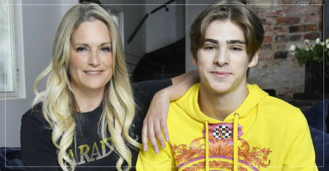 Laila Bagge och sonen Liam
