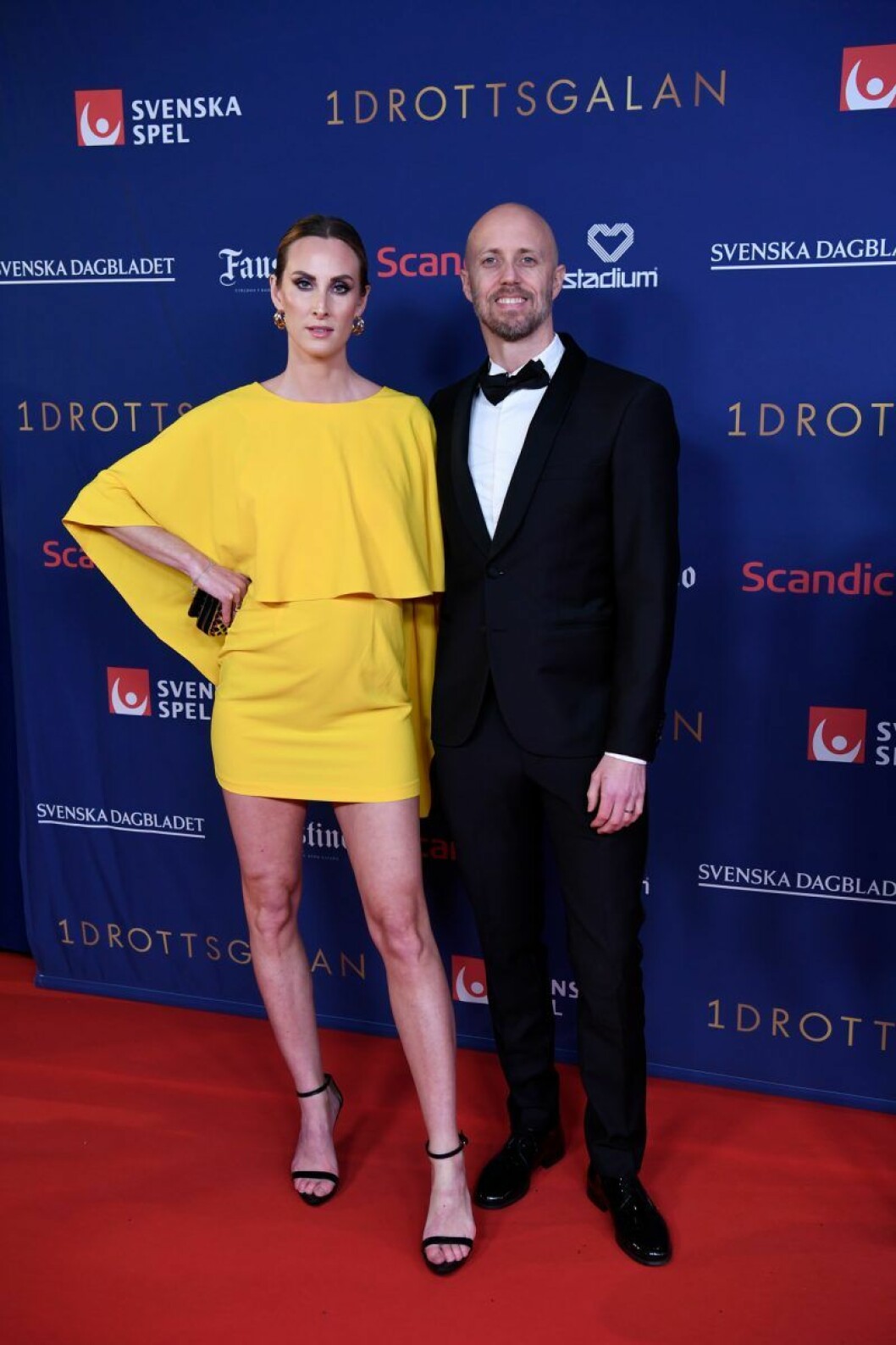 Lars Frölander och Ida Kjos. Lars Frölander och Ida Kjos på röda mattan på Idrottsgalan 2020