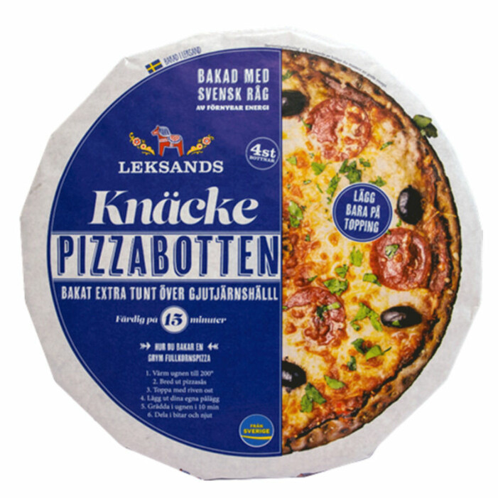 Vinnare i MåBra-valet 2022 – Årets snabbmatsalternativ: Leksands knäcke pizzabotten