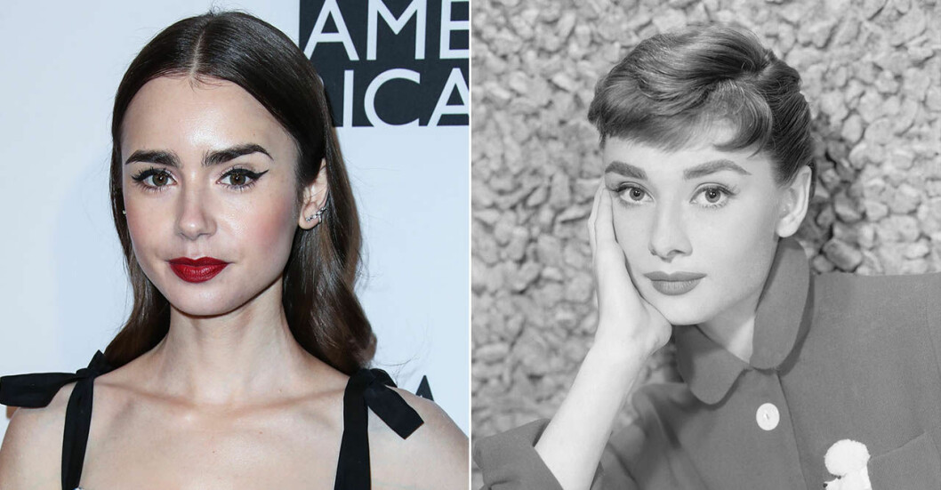 Lily Collins och Audrey Hepburn.