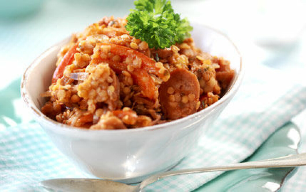 Linsgryta med chorizo