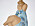 En Lisa Larson-figur med blå klänning.