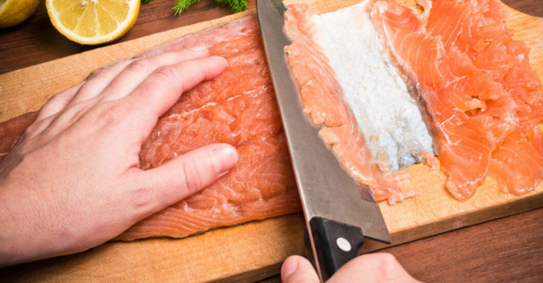 Listeriabakterier kan bland annat finnas i gravad lax.