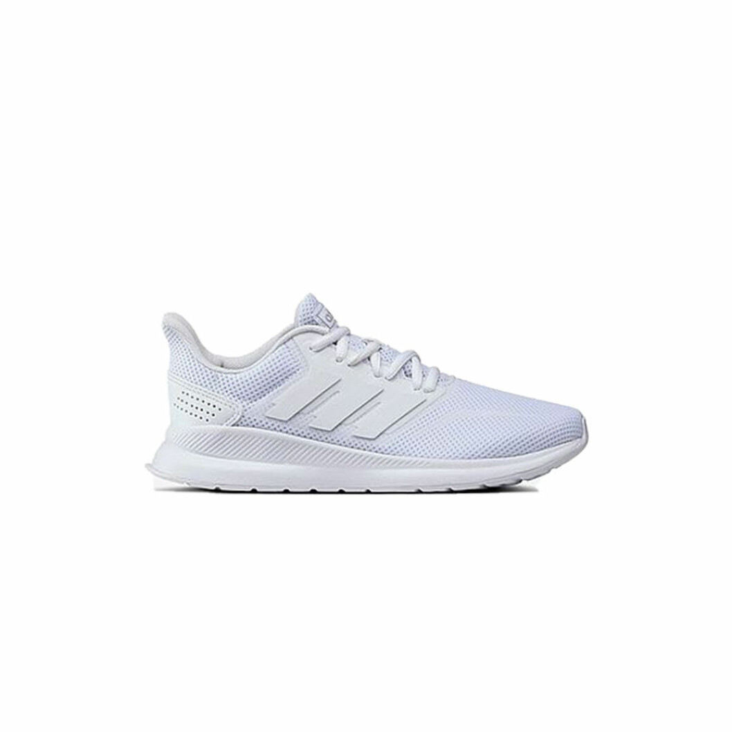 Löparskor från Adidas, <a href="http://www.awin1.com/cread.php?awinaffid=439047&awinmid=8905&clickref=traningsskor-vita&p=https%3A%2F%2Fwww.ellos.se%2Fadidas-sport-performance%2Floparskor-runfalcon%2F1532367-01" target="_blank" rel="noopener">499 kronor</a>. vit löparsko från ellos