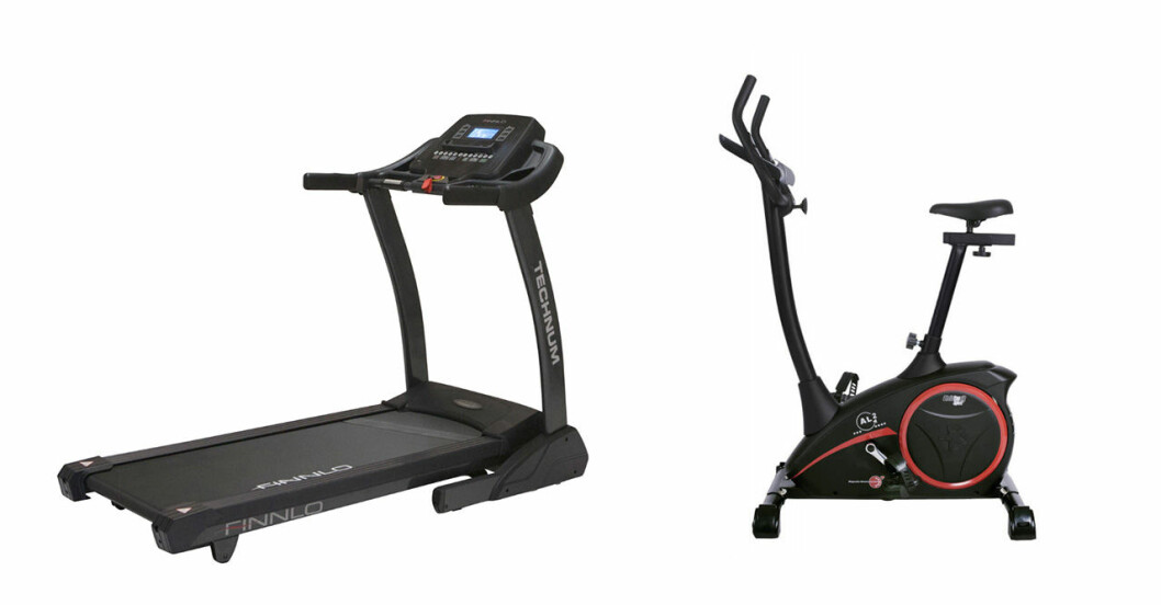 löpband och motionscykel för hemmabruk