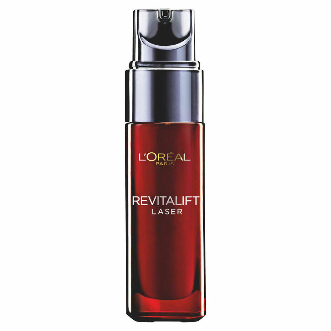 Serum från L´Oréal Paris, 319 kronor. <a href="https://track.adtraction.com/t/t?a=1117786221&as=1213658115&t=2&tk=1&epi=antiage-serum&url=https://www.lyko.se/loreal-paris/loreal-paris-revitalift-laser-serum-30ml" target="_blank" rel="noopener">Här kan du köpa den</a>. Anti-age serum från Loreal paris för dig som är 40+