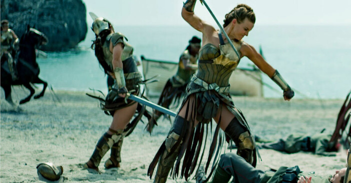 Madeleine spelar amazonkrigaren Egeria i Hollywood-filmen Wonder woman. Madeleine Vall i filmen Wonder woman