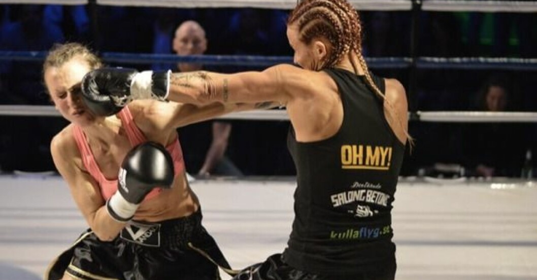 Madeleine thaiboxades på elitnivå i flera år. Madeleine Vall i thaiboxningsringen