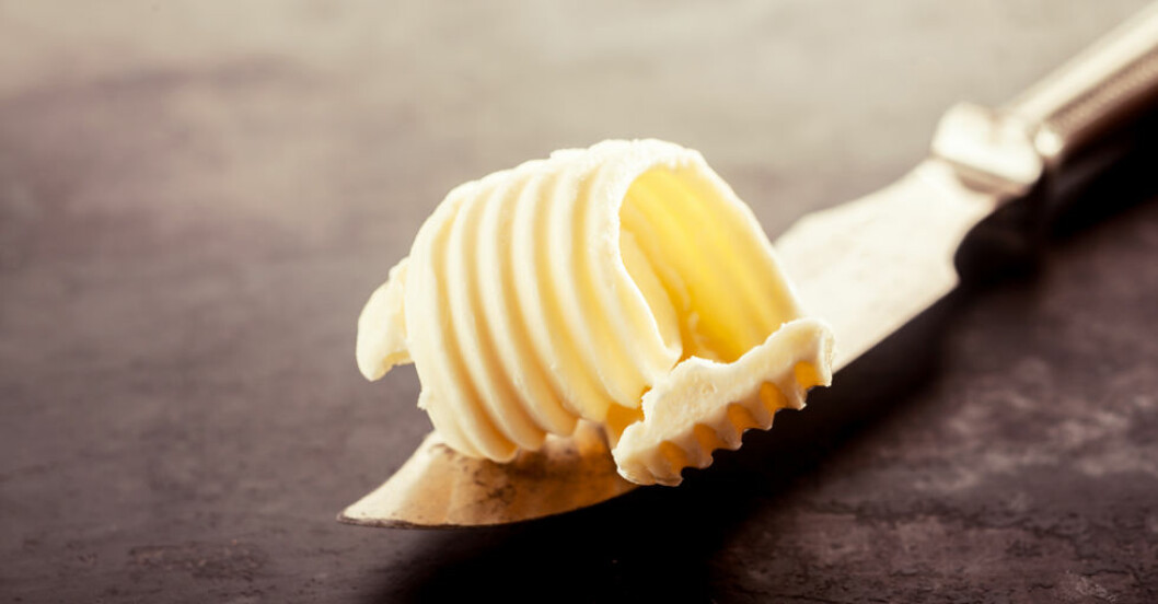 Margarin på en kniv.