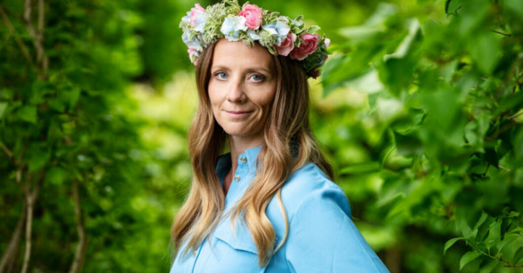 Mathilda sommarpratar den 14 juli. Foto: Mattias Ahlm/Sveriges Radio Mathilda Hofling sommarvärd 2021