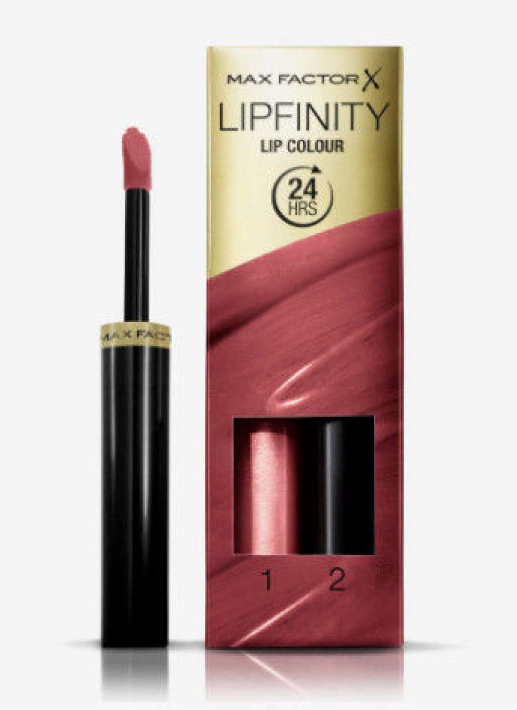 Lipfinity är ett läppstift som läggs på i två steg och som stter i 24 timmar.