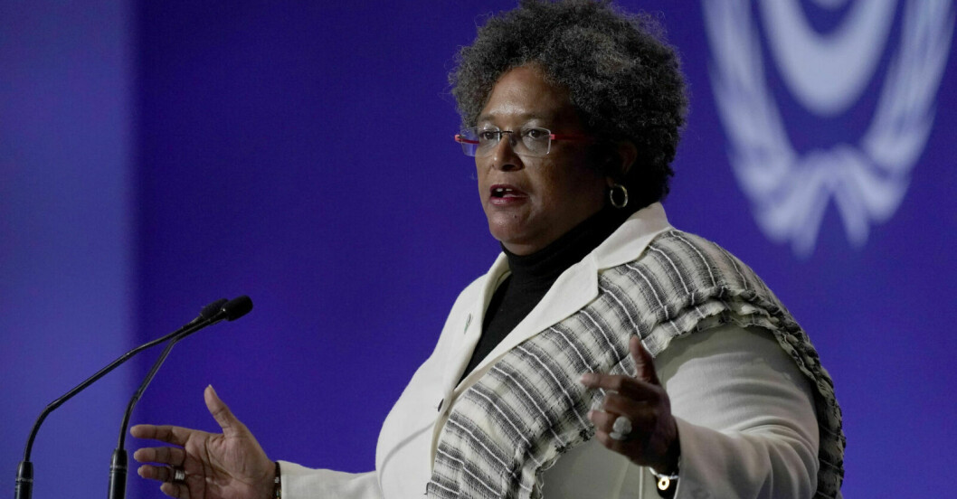 Barbados premiärminisiter Mia Amor Mottley. Mia Amor Mottley