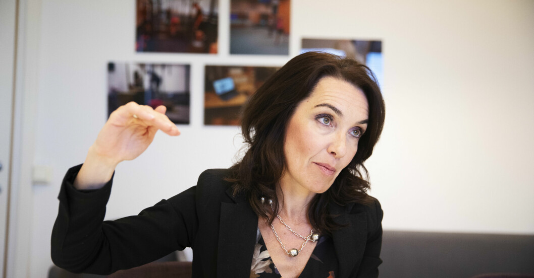 Miia Kivipelto, demensforskare vid Karolinska sjukhusets neuro-covid team. Foto: TT. forskaren Miia Kivipelto förklarar