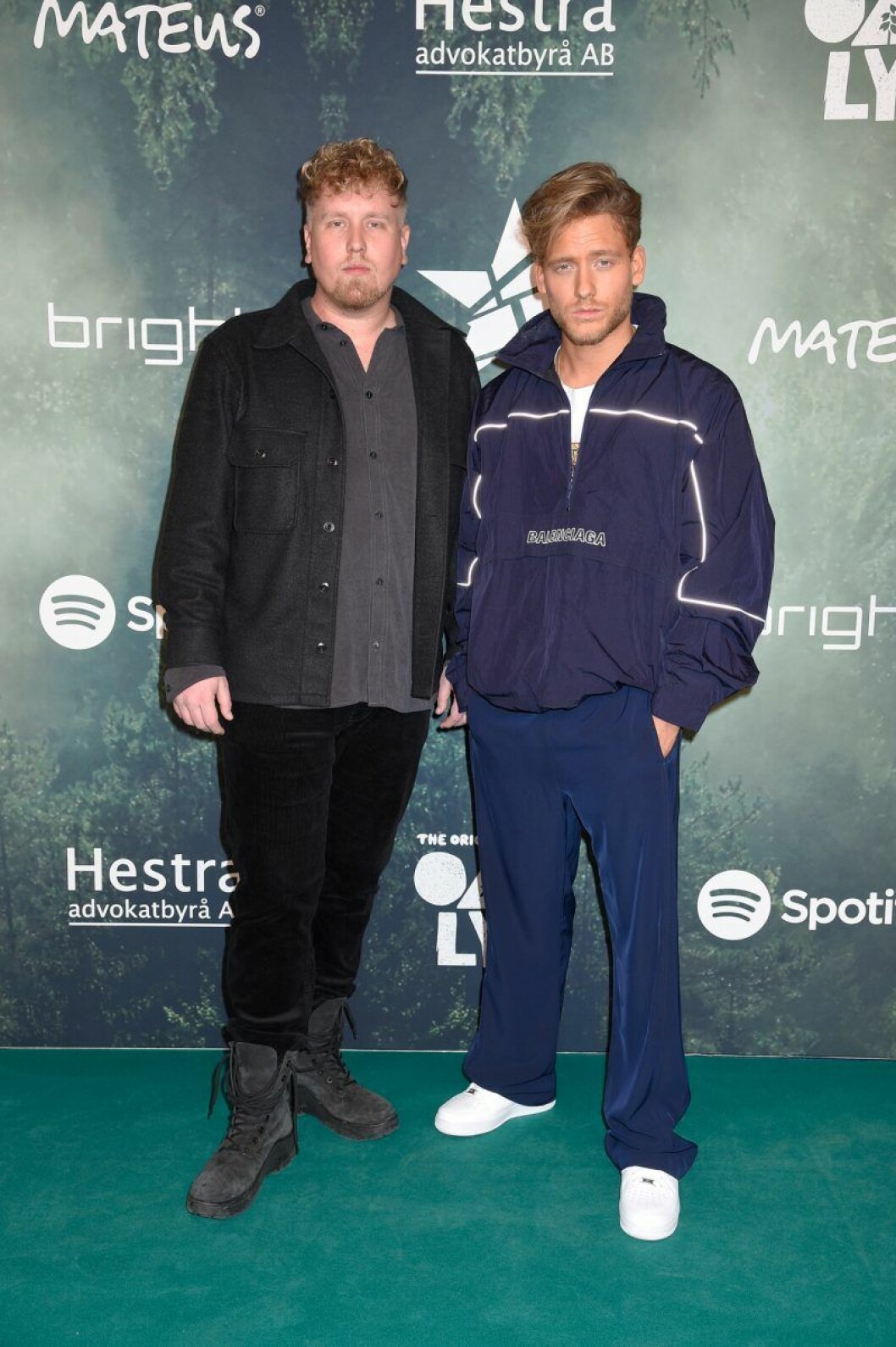 Norlie & KKV – Sonny Fahlberg och Kim Vadenhag. Norlie & KKV, Sonny Fahlberg och Kim Vadenhag på röda mattan på Grammisgalan 2020