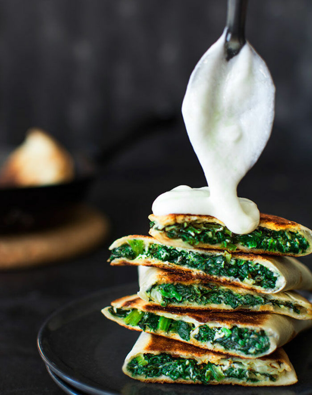 Via: cooktoria.com Quesadilla med spenat och fetaost