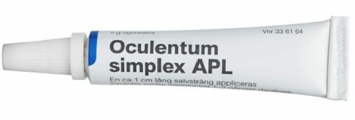 Smörjande ögonsalva från Apotek hjärtat. Oculentum simplex APL.