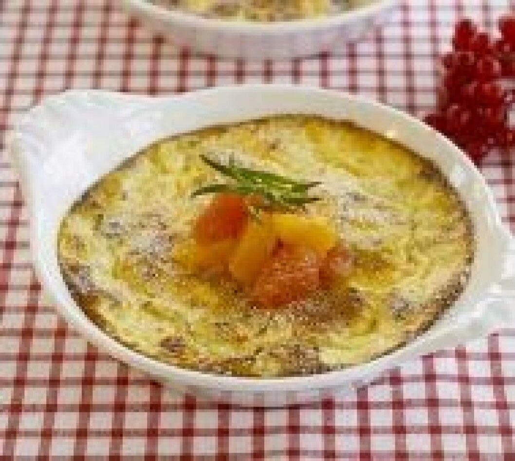 Ostkaka med citrussallad