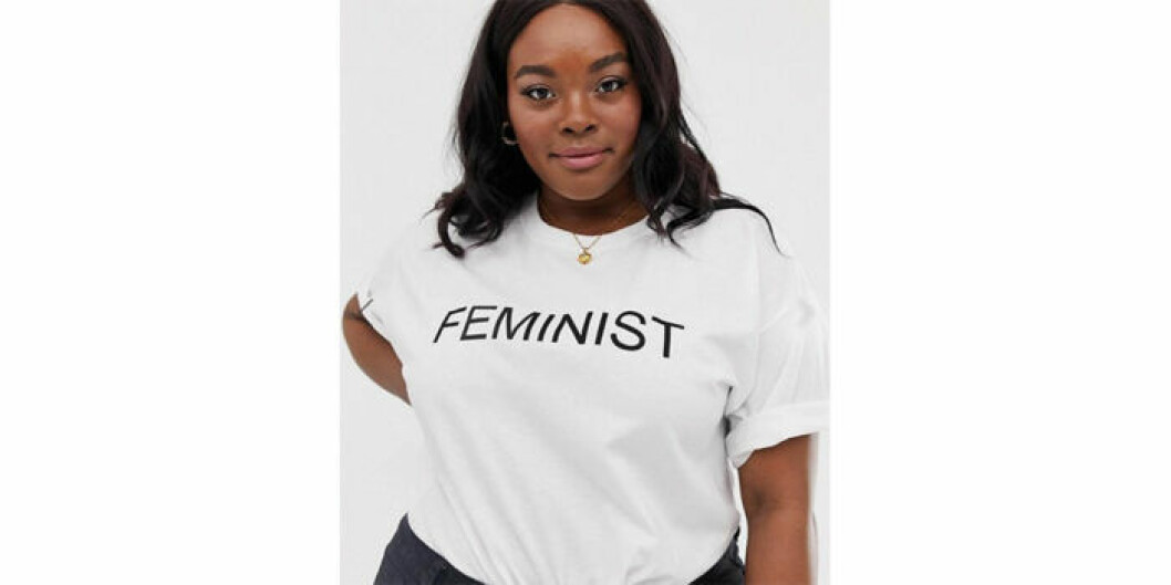 Vit t-shirt i oversized modell
