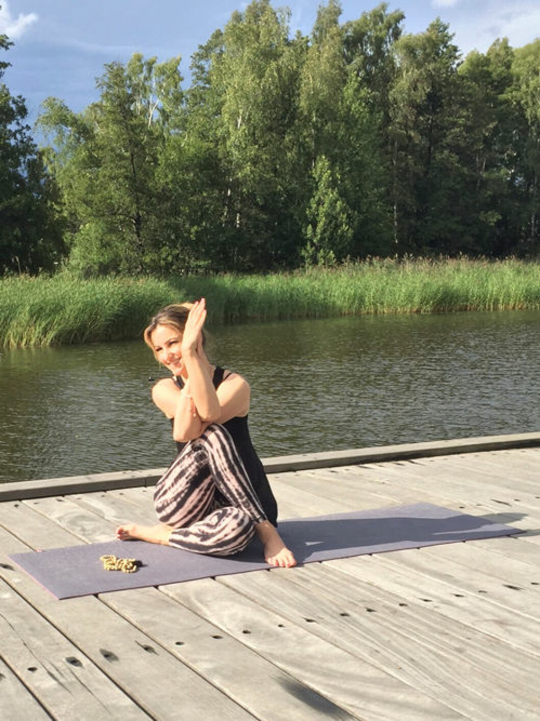 Pamela fann att yogan gjorde henne starkare både till kropp och själ. Foto: Privat