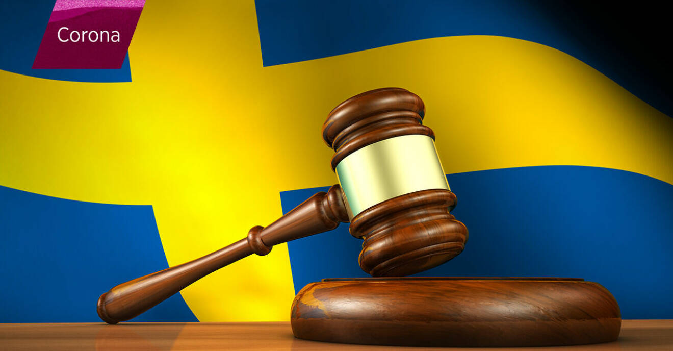 talmansklubba och svensk flagga