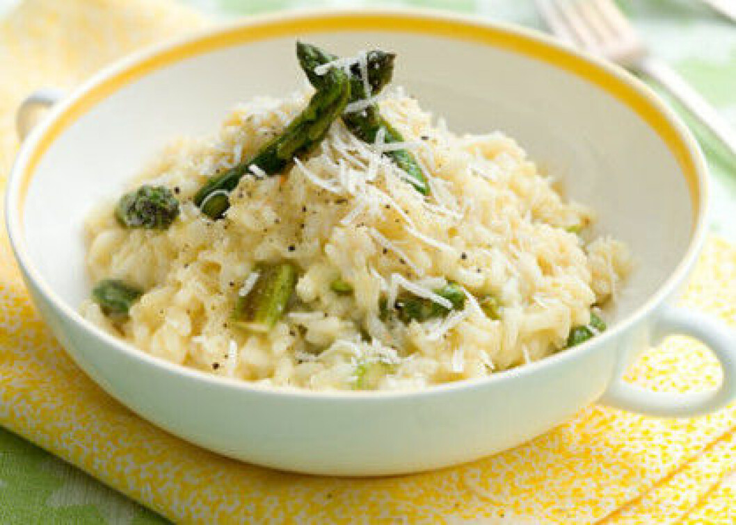 Påsk: Recept på sparrisrisotto.