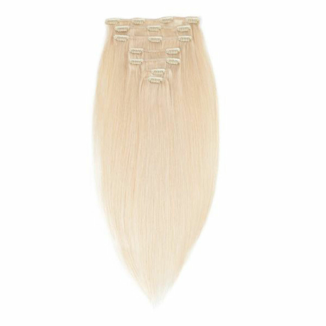 Clip on set från Rapunzel of sweden, 2 199 kronor. <a href="https://track.adtraction.com/t/t?a=1117786221&as=1213658115&t=2&tk=1&epi=langre-har&url=https://www.lyko.se/harvard/loshar/clip-on-set/rapunzel-clip-on-set-europeiskt-60-light-blond-50cm" target="_blank" rel="noopener">Här kan du köpa det</a>. löshår i sju delar