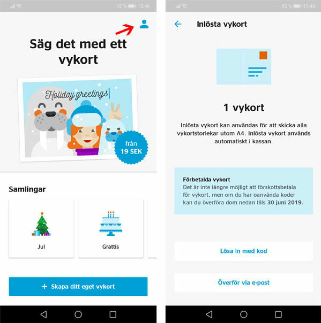 Förvandla dina semesterbilder till vykort med appen Riktiga vykort.