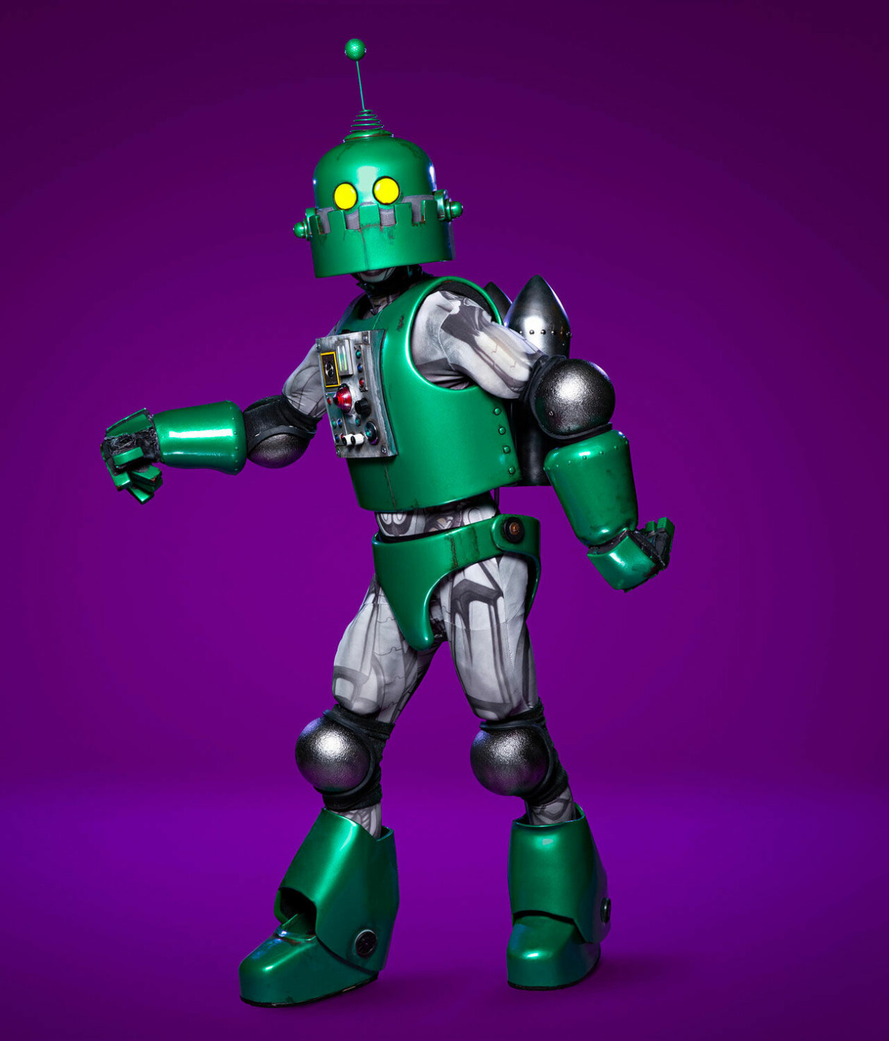 Roboten som är med och tävlar i Masked singer Sverige.