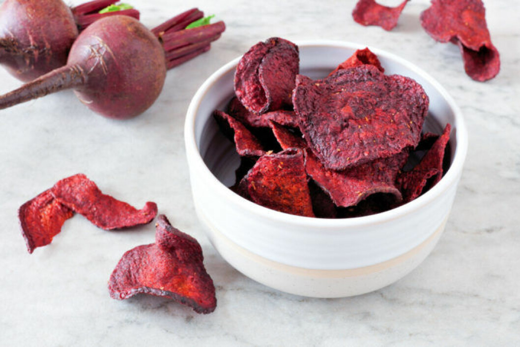 Recept på nyttiga rödbetschips
