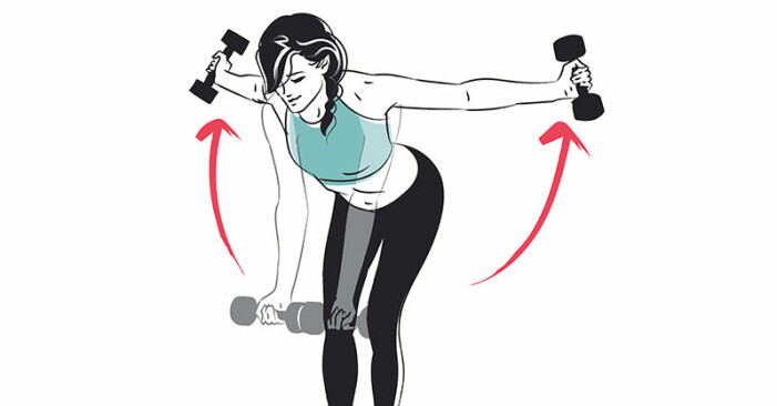 ryggövning på gym: flyes