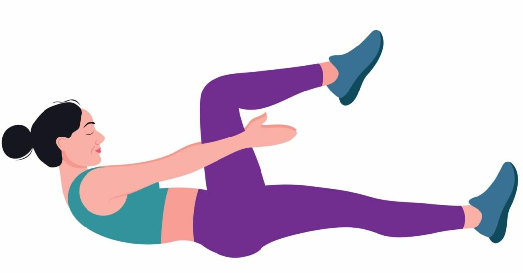Situp med klapp. Illustration situp med klapp