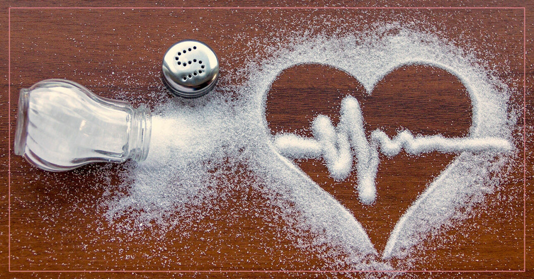 Salt utspillt på ett bord