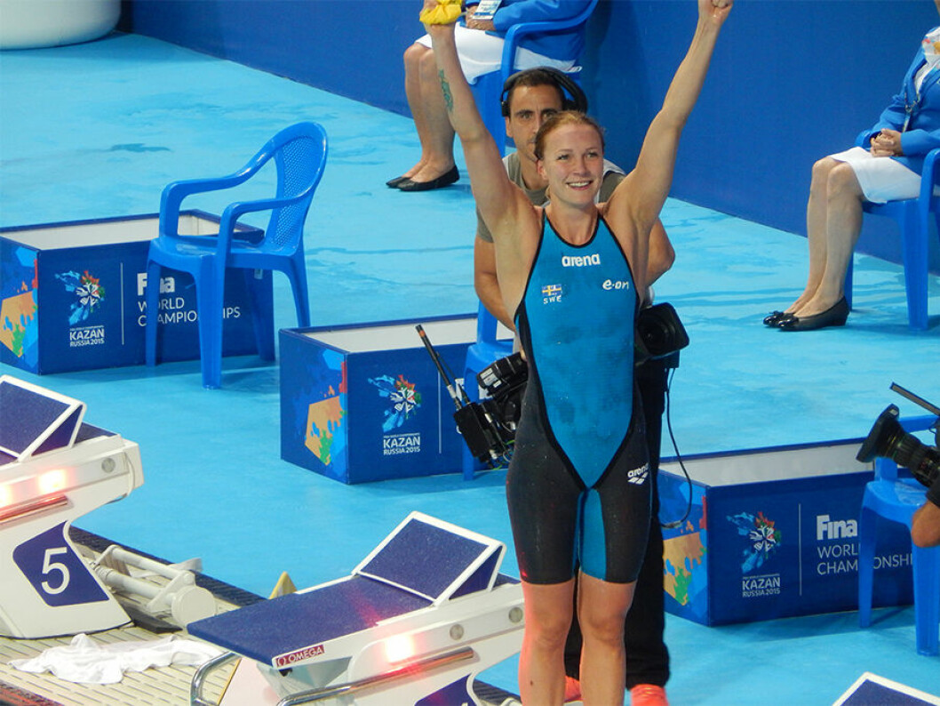 Foto: <a href="https://commons.wikimedia.org/wiki/File:Kazan_2015_-_Sarah_Sj%C3%B6str%C3%B6m_after_100m_butterfly_final_(2).JPG" target="_blank" rel="noopener">Wikipedia</a> Foto: Wikipedia