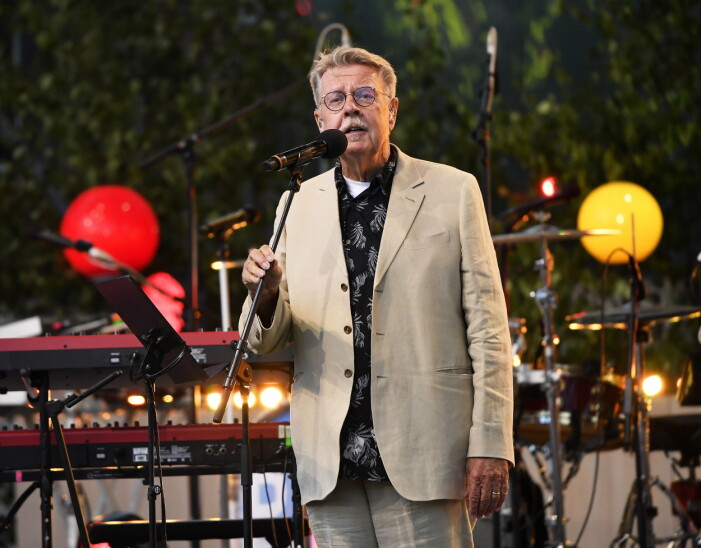 Mikael Wiehe under sitt sista framträdande på Allsång på Skansen. Mikael Wiehe