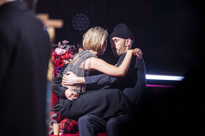 Cornelia Jakobs och David Zandén under första deltävlingen i Melodifestivalen. Cornelia Jakobs och David Zandén under första deltävlingen i Melodifestivalen.