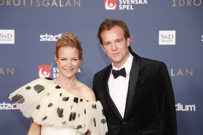 Henrik Johnsson med hustrun Malin Baryard-Johnsson under Idrottsgalan 2022.